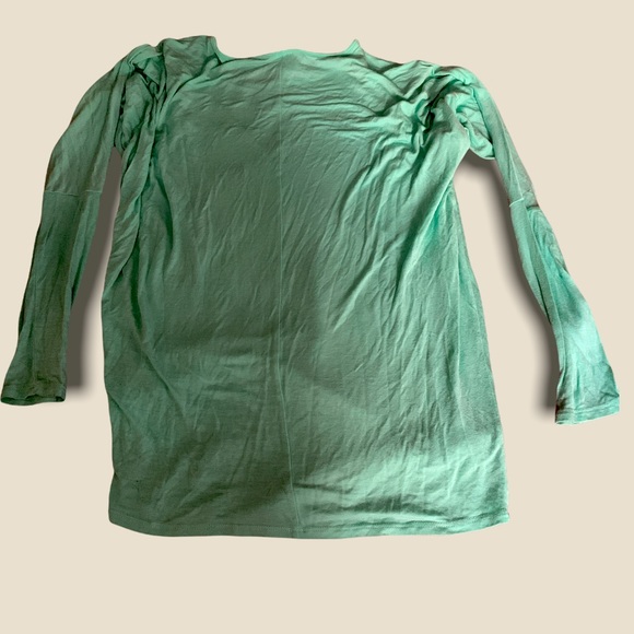 Brenda’s Dolman Long Sleeve Green Pullover Top Shirt Tee Shirt Large Tunic - Picture 3 of 5